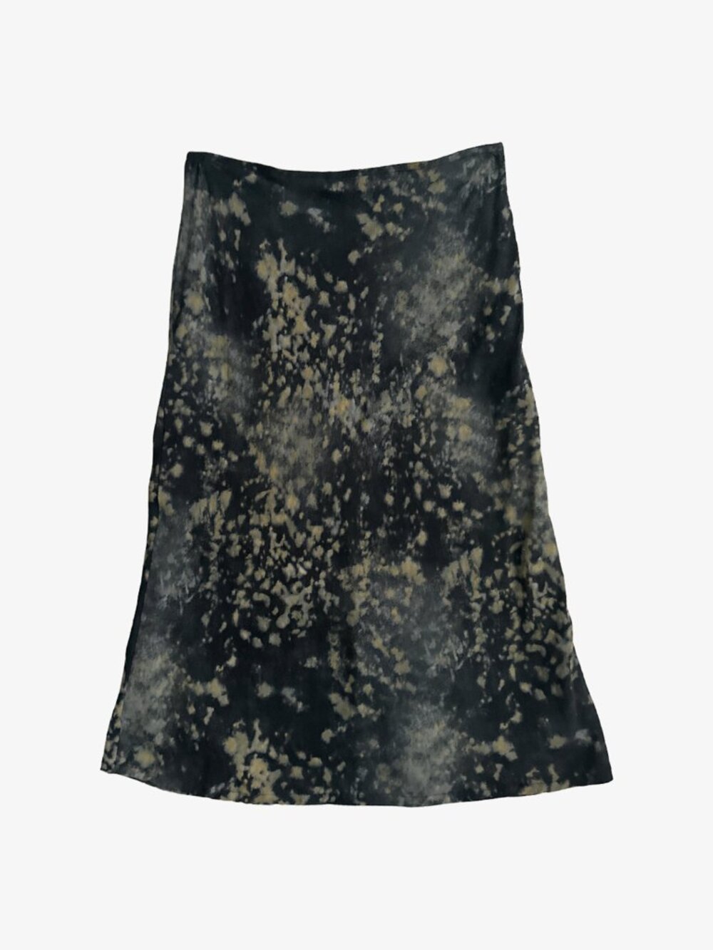 Vintage Y2K Multicolor Abstract Splatter Graphic Midi Skirt by Naf Naf